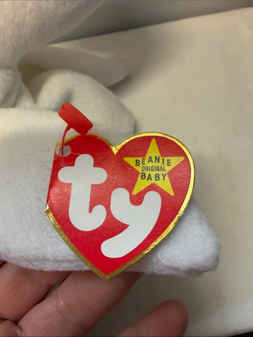 NWT Ty Gracie the Swan Beanie Baby Plush with Orange Beak & Feet